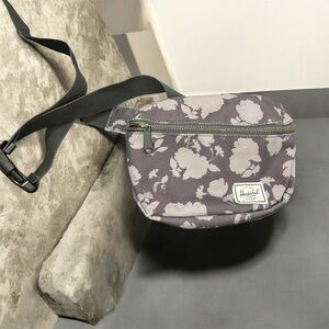 Herschel Supply Company Gray Floral Sling Belt Bag